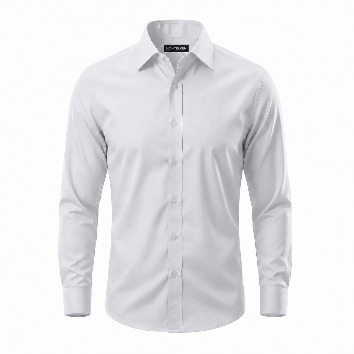 Montelven Glatt white wrinkle-free shirt with Montelven neck label