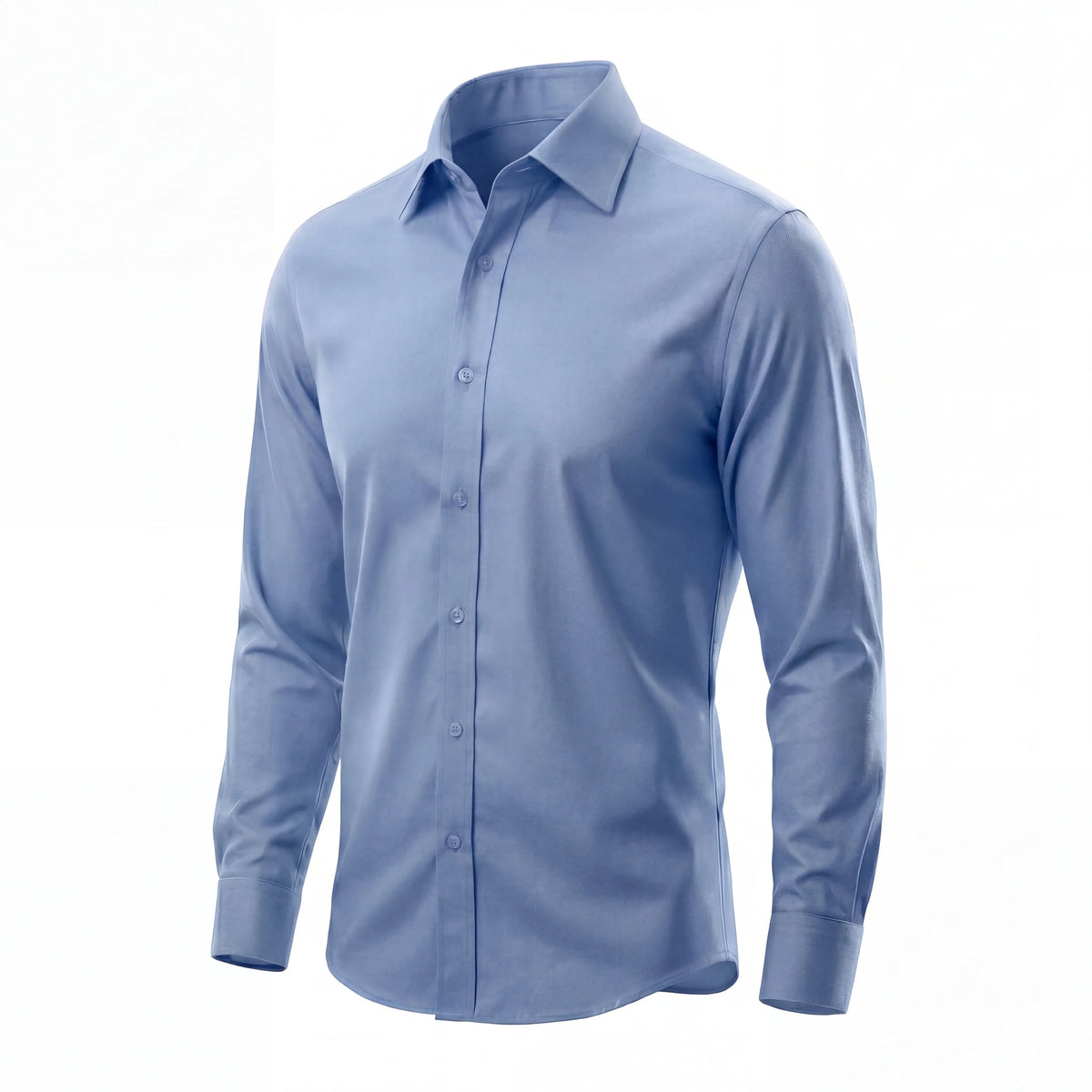 Montelven Glatt light-blue wrinkle-free shirt product view