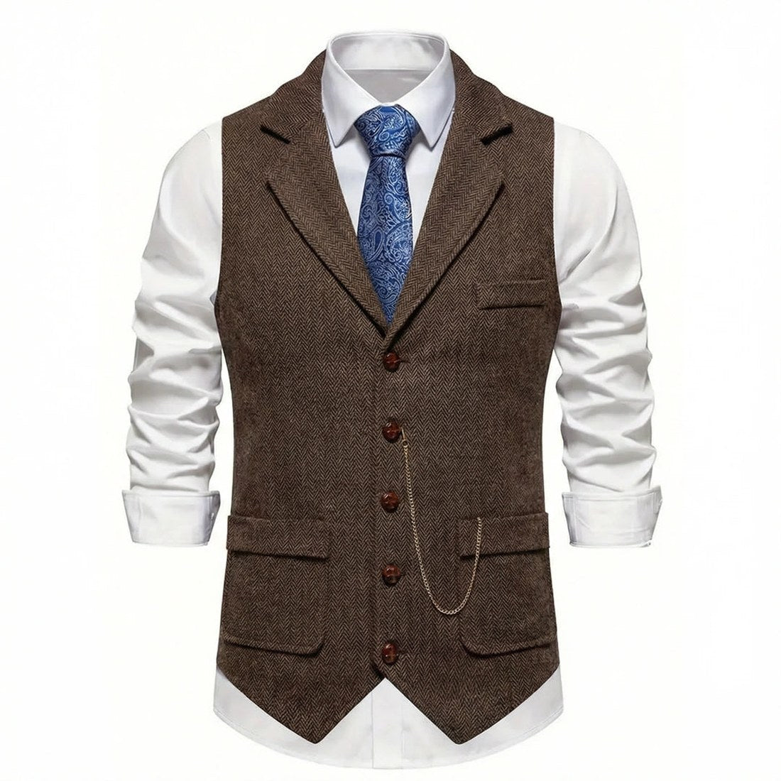 Lancaster Men's Waistcoat with Detachable Chain
