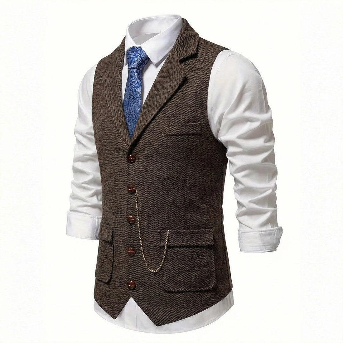 Lancaster Men's Waistcoat with Detachable Chain