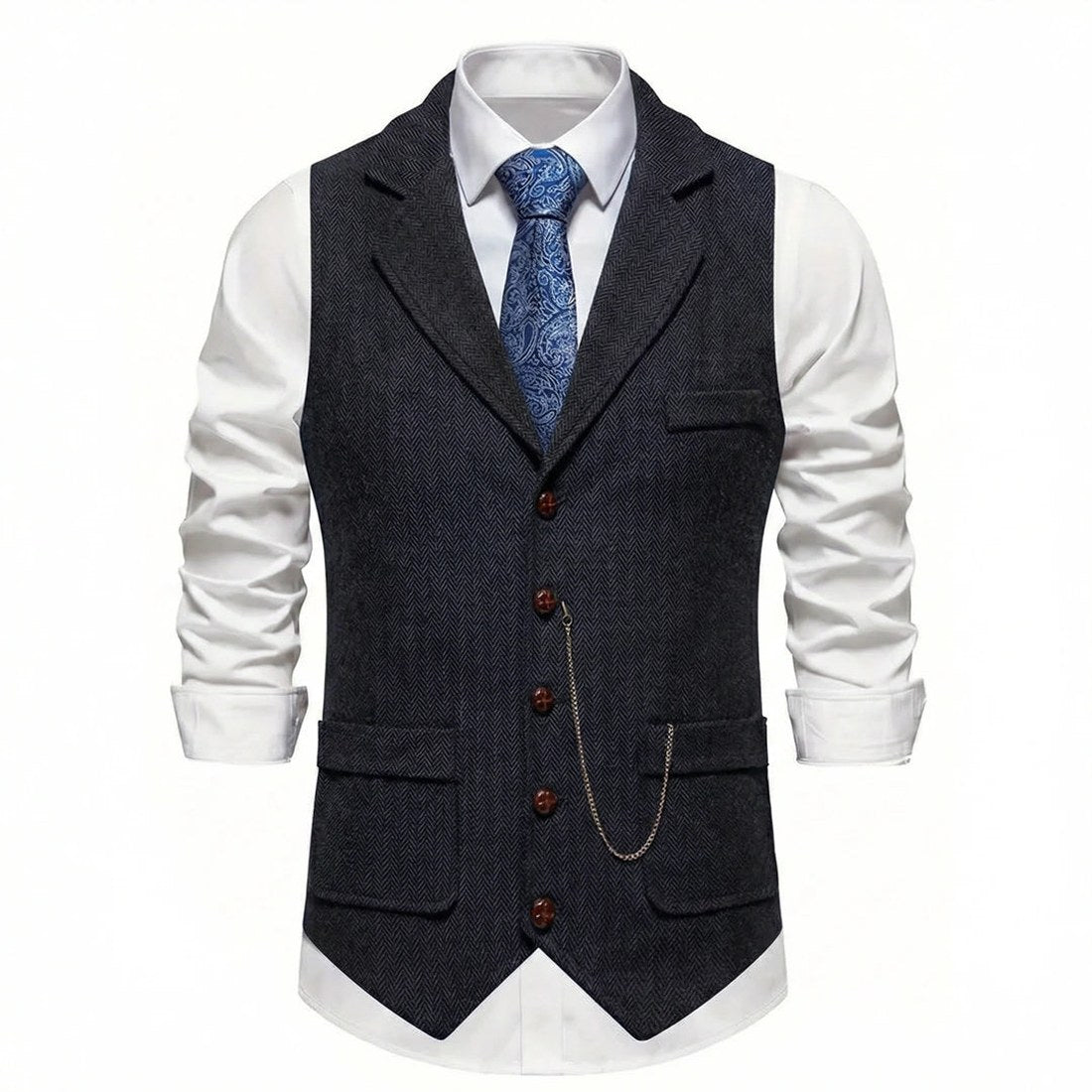 Lancaster Men's Waistcoat with Detachable Chain