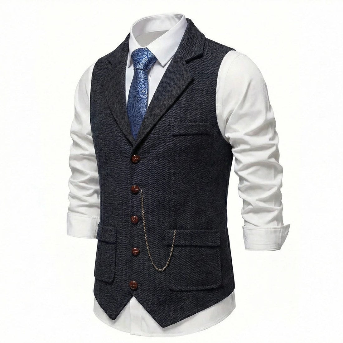Lancaster Men's Waistcoat with Detachable Chain
